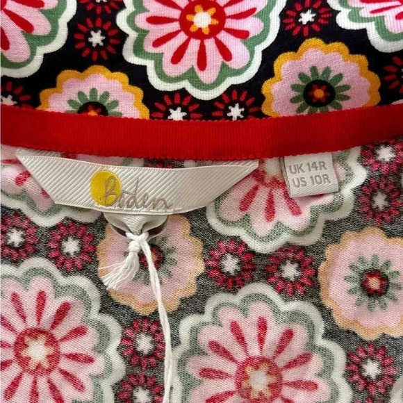 Boden Women’s Jersey Faux Wrap Dress 60’s Floral Print NWT SZ 10 - Picture 5 of 10